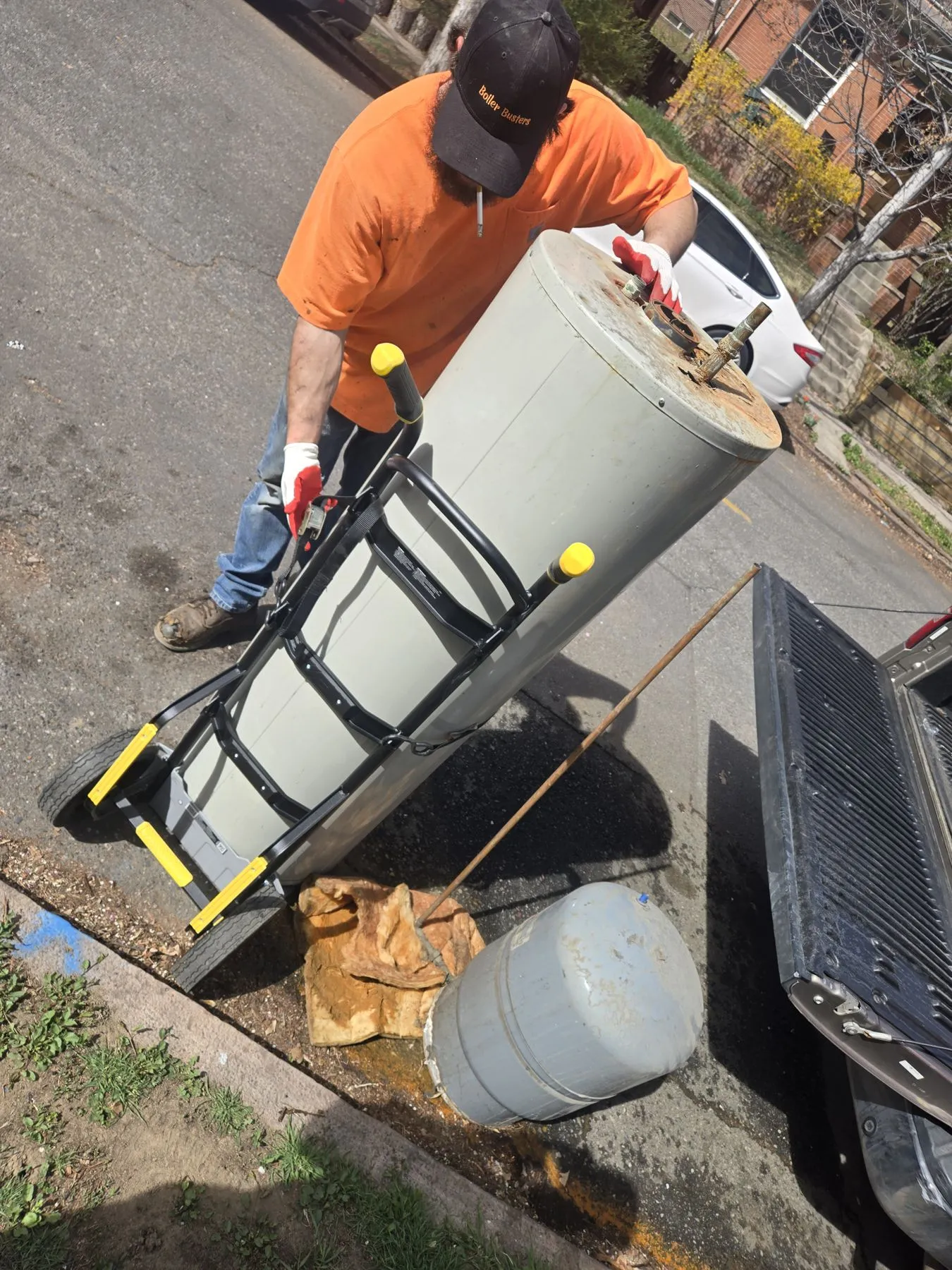 During: Water heater out
